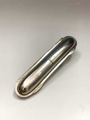 Lot 162 - A rare silver case for a single fat cigar,...