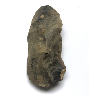 Lot 345 - Mesolithic Uni-facial blade tool, flint. Henry...