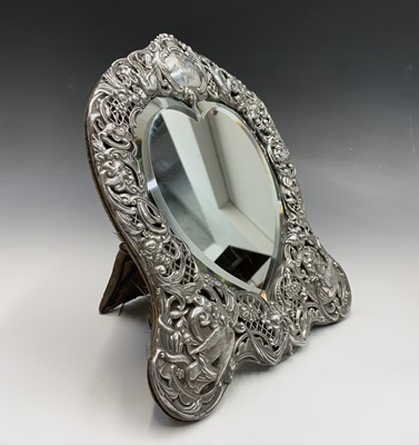 Lot 112 - A good Victorian heart-shaped mirror by...