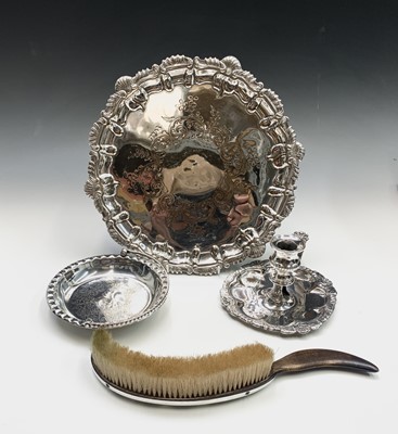 Lot 184 - A Sheffield plated tray a Sheffield plated...