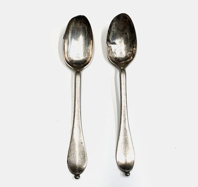 Lot 62 - A pair of 18th-century provincial silver bead...