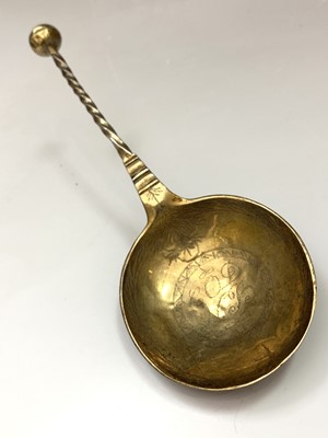 Lot 143 - A 17th Century Norwegian silver-gilt spoon...