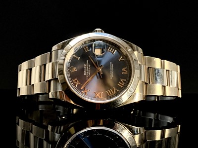 Lot 803 - A Rolex Datejust gentleman's 41mm stainless...