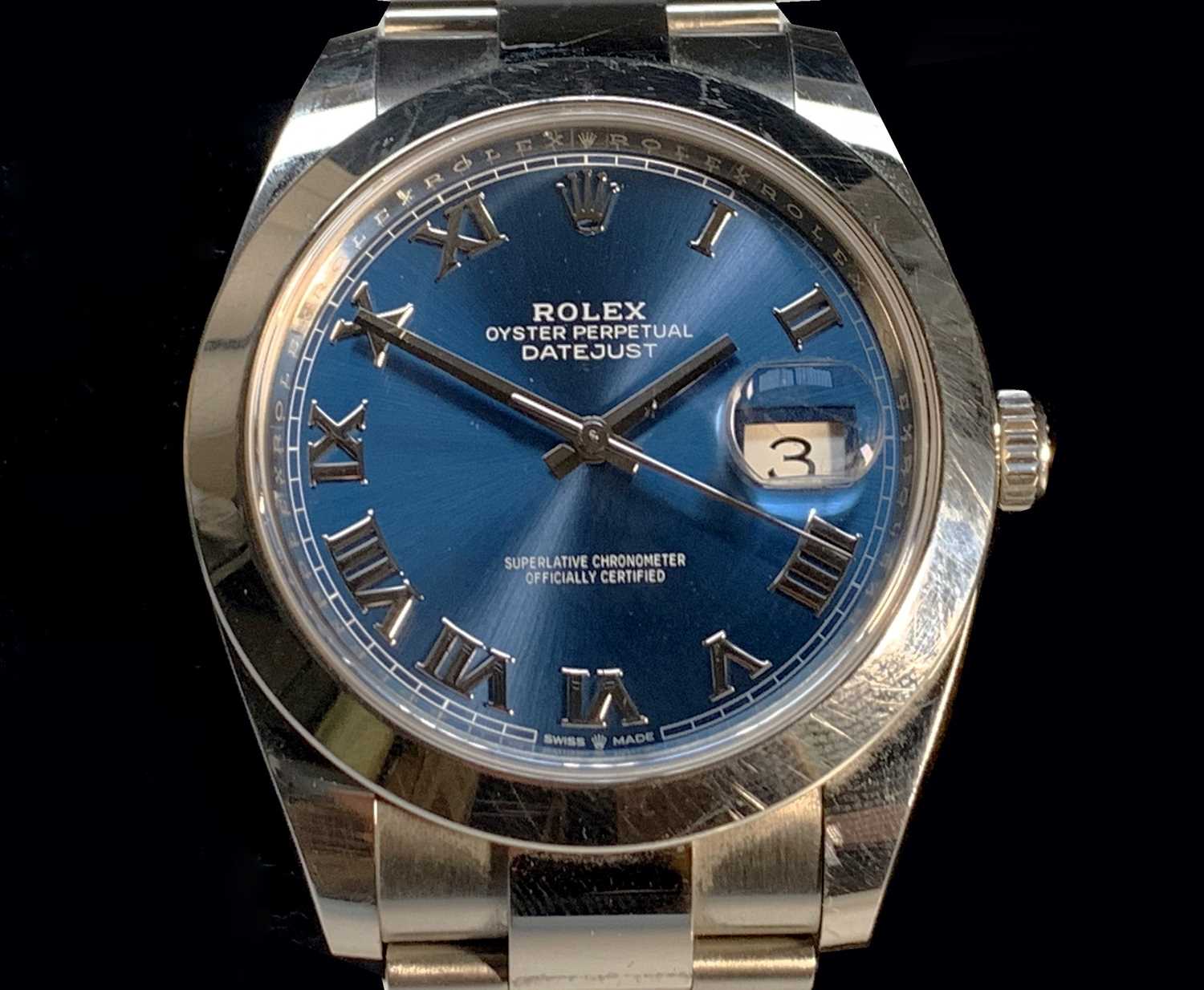 Lot 803 - A Rolex Datejust gentleman's 41mm stainless...