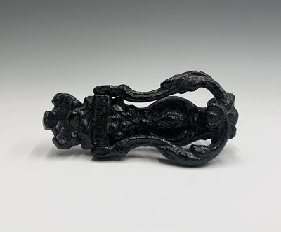 Lot 46 - A late Victorian cast iron door knocker, cast...