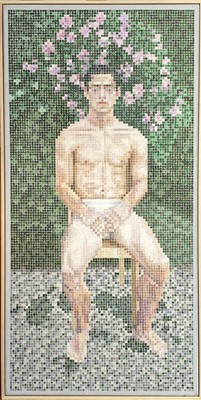 Lot 32 - John HOPWOOD (1942-2015) Pool Bather with...