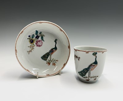 Lot 61 - A Chinese porcelain cup and saucer, circa 1760,...
