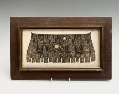 Lot 188 - An unusual mixed media picture on canvas,...