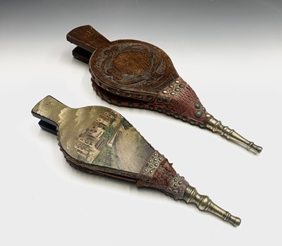 Lot 59 - A pair of 19th century ebonised, brass and...