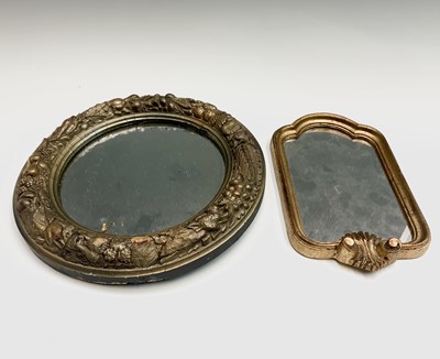 Lot 69 - A decorative small Florentine gilt wall mirror,...