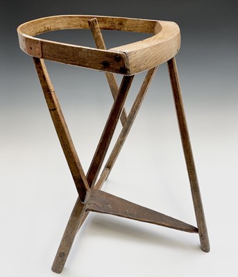 Lot 3113 - A George III Elm stand or holder, with...