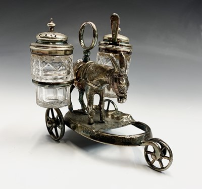 Lot 77 - A Victorian novelty silver plated cruet,...