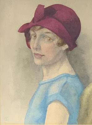 Lot 856 - The cloche hat A 1920s watercolour signed with...