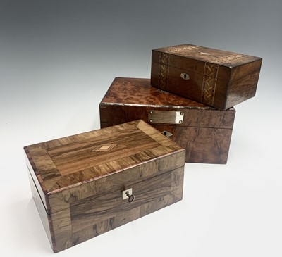 Lot 28 - An amboyna writing slope, bearing presentation...