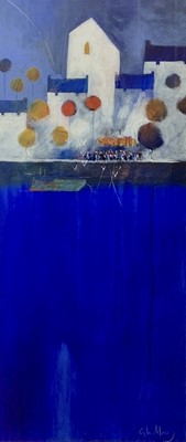 Lot 2 - Glyn MACEY (1969) Canal-side Oil on board...