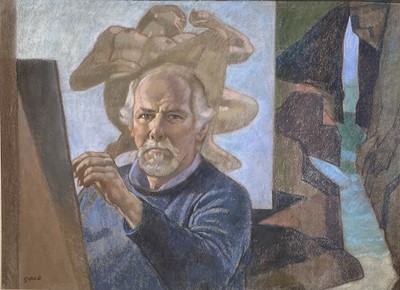 Lot 173 - Ken SYMONDS (1927-2010) Self-portrait Pastel ...