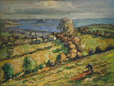 Lot 1 - Bob VIGG (1932-2001) View of Mounts Bay Oil on...