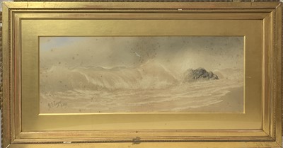 Lot 78 - Henry E. TOZER (1864-c.1938) Waves Watercolour...