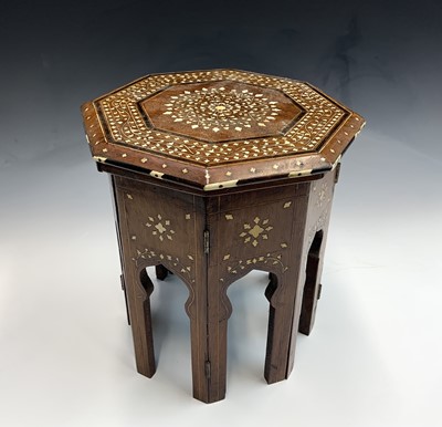 Lot 1014 - A Hoshiarpur folding octagonal occasional...