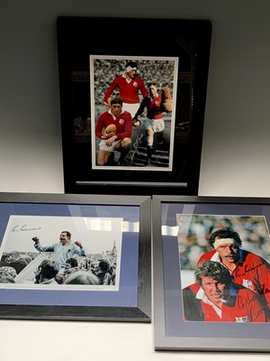 Lot 933 - Signed Rugby Photographs - Lot comprises 3...
