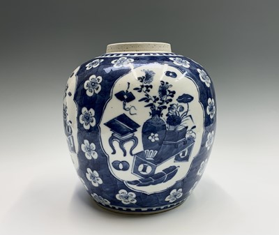 Lot 13 - A Chinese blue and white prunus blossum...