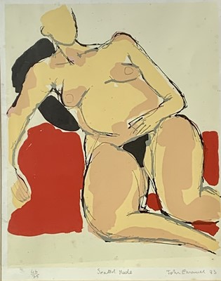 Lot 60 - John EMANUEL (1930) Seated Nude Lithograph...