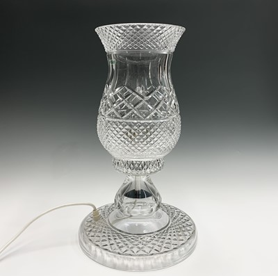 Lot 821 - A Galway Irish Crystal electric table lamp....