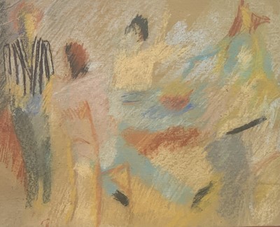 Lot 34 - Rose HILTON (1931-2019) Dinner Party Pastel...