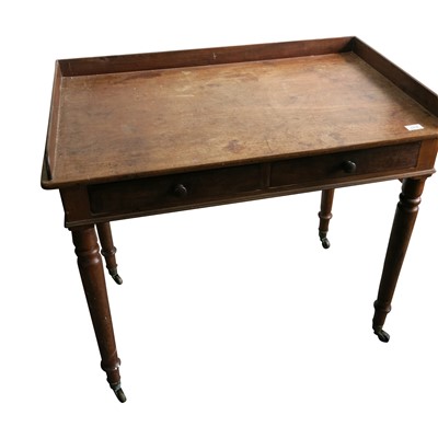 Lot 3318 - A Victorian mahogany side table, with two...