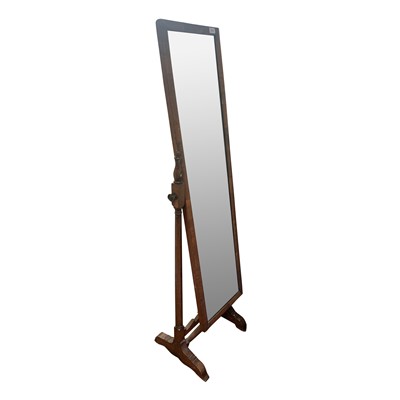 Lot 3319 - A mahogany cheval mirror, 19th century, the...