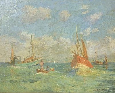 Lot 31 - Hugh E. RIDGE (1899-1976) Fishing Boats, St...