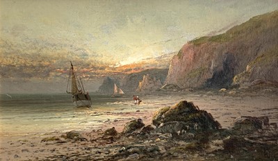 Lot 855 - Frank HIDER (1861-1933) Calm of Day Oil on...