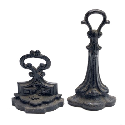 Lot 22 - Two Victorian cast iron doorstops, height...