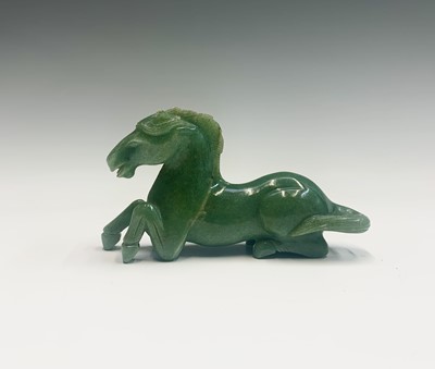 Lot 158 - A Chinese hardstone model of a horse, height 6....