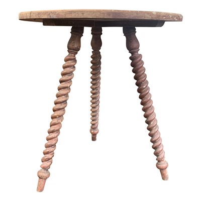 Lot 3361 - A gypsy table, with barley twist legs, height...