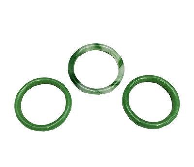Lot 166 - Three Chinese jade bangles, diameter 8cm, 7cm...