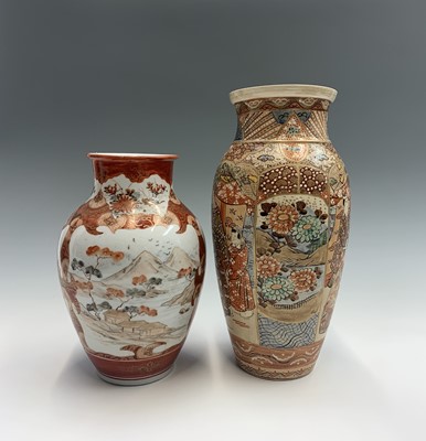 Lot 139 - A Japanese Satsuma pottery vase, circa 1900,...