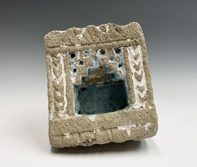 Lot 1051 - An Indian stone niche, height 23cm, width...