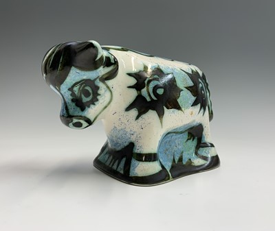 Lot 54 - A Celtic Pottery, Newlyn Bull Slip cast and...