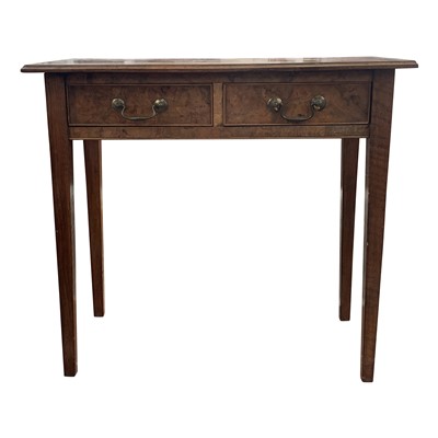 Lot 3349 - A George III style burr walnut and oak side...
