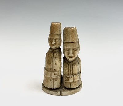 Lot 1061 - An ivory figure group, 19th century, probably...