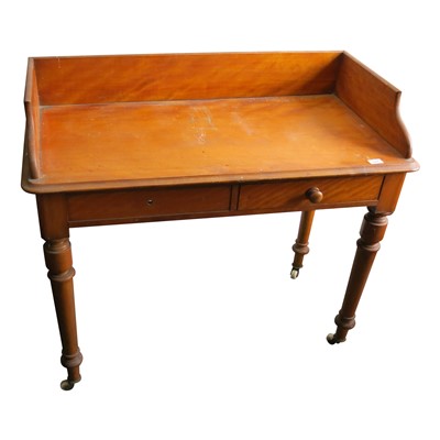Lot 3354 - A Victorian washstand, with two frieze drawers,...