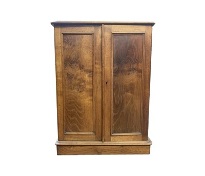 Lot 23 - A Victorian elm collectors cabinet, with a...