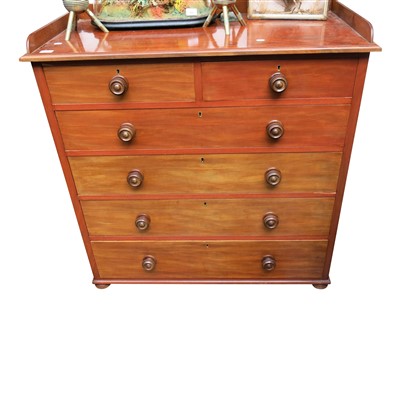 Lot 3409 - A Victorian mahogany chest of drawers, with...