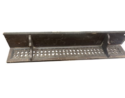 Lot 1075 - A Syrian style wooden wall shelf, early 20th...
