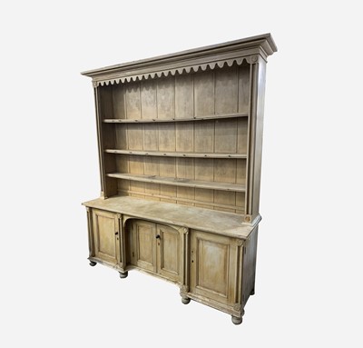 Lot 16 - A Cornish pine kitchen dresser, 19th century,...