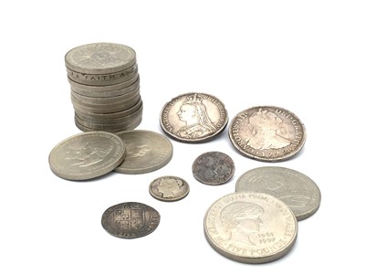 Lot 12 - Foreign & G.B. Coins. Lot includes Spain 8...