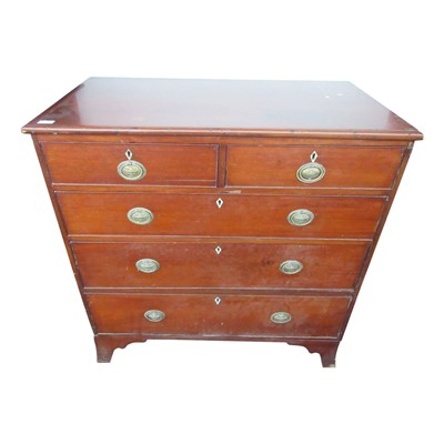 Lot 3410 - A George IV mahogany chest of drawers, with...