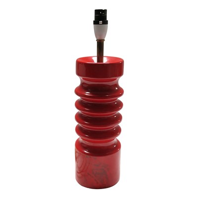 Lot 1005 - A mid century design red ceramic table lamp...