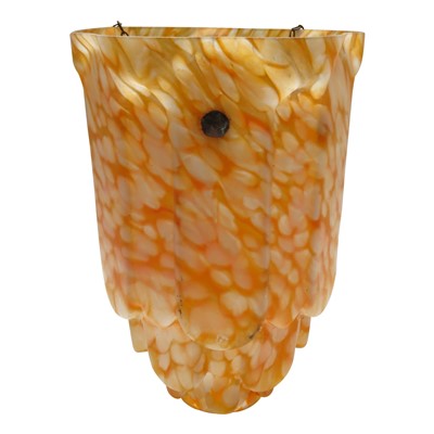 Lot 1008 - An Art Deco period orange and white flakestone...